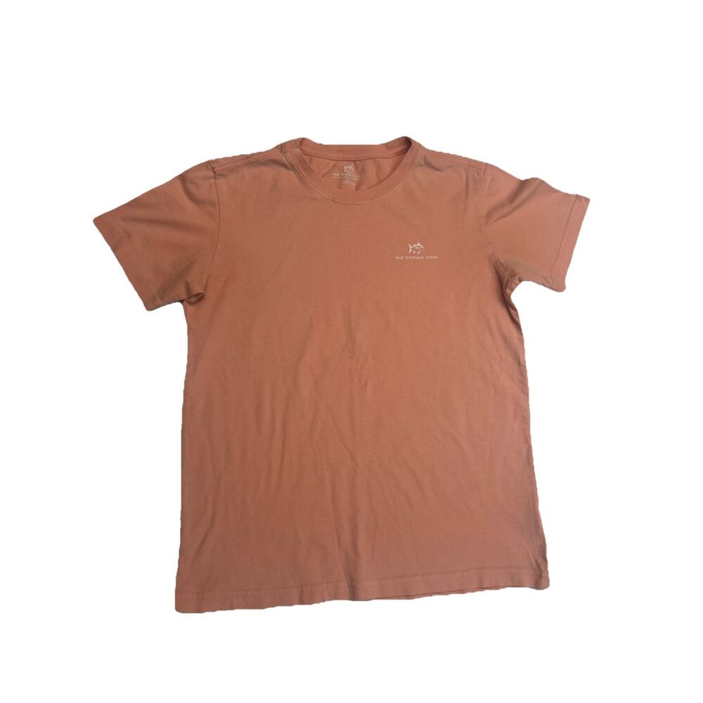 Southern Tide Youth T Shirt Large 12-14 Pink Graphic Logo Cotton Tee